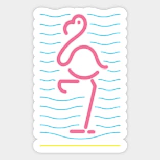 Flamingo - Led Colored Sticker